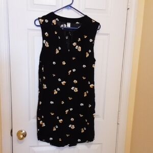 Old Navy Black Floral Mini Dress